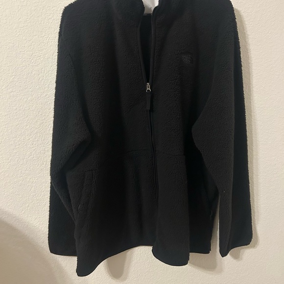 Mens North Face  Black Zip Up Sherpa Jacket Size XXLT - Picture 2 of 10